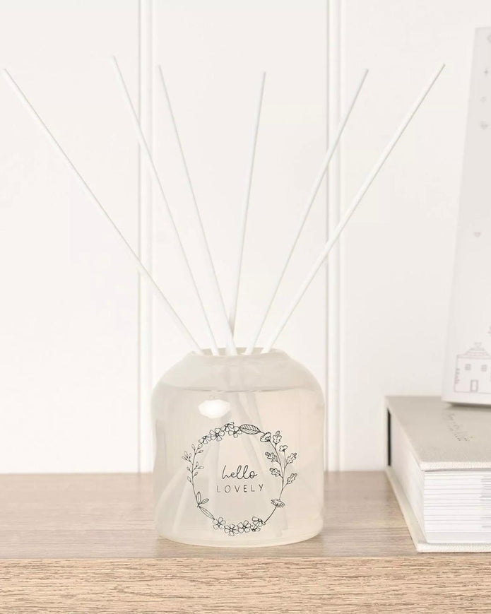 Beige Moments Clear Glass Reed Diffuser -  Hello Lovely