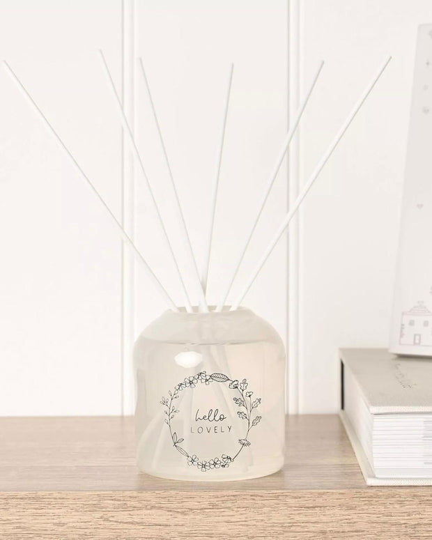 Beige Moments Clear Glass Reed Diffuser -  Hello Lovely