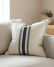 Ellie Navy Blue And Cream Stripe Cotton Cushion Cover - Soft FurnishingsSoft Furnishings - Lulu Loves Home