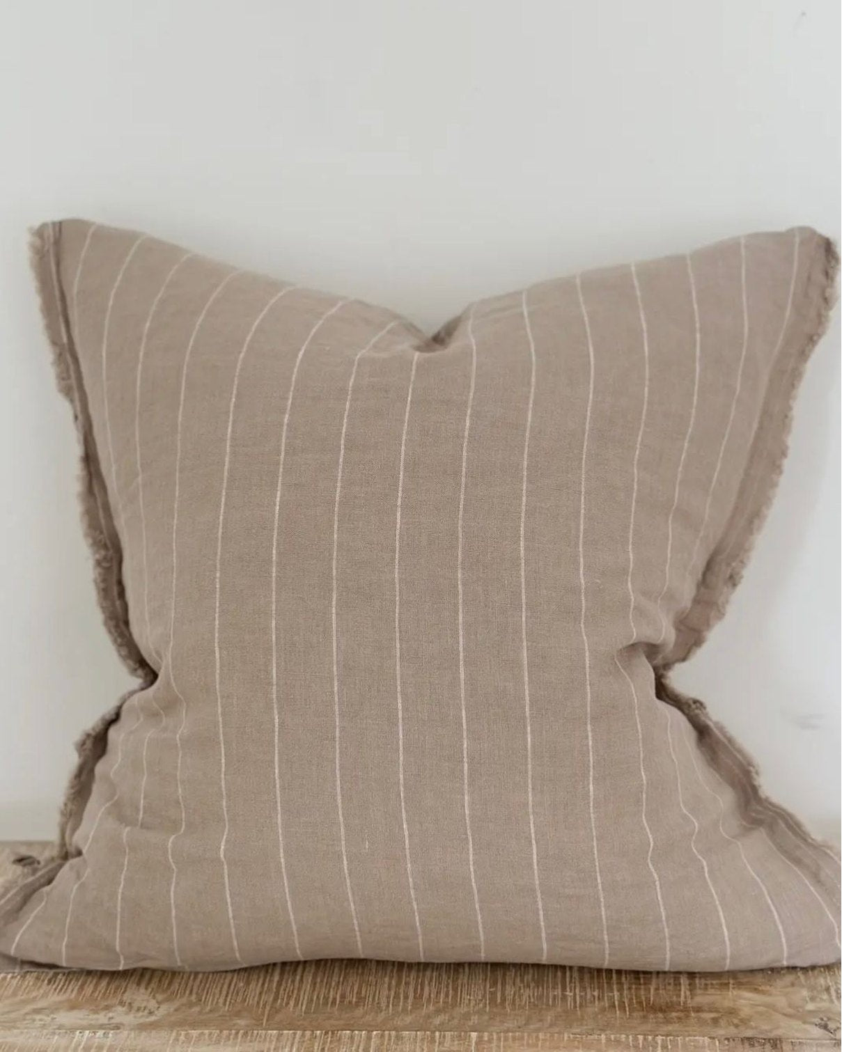 Esmee Beige Narrow Stripe Cushion Cover