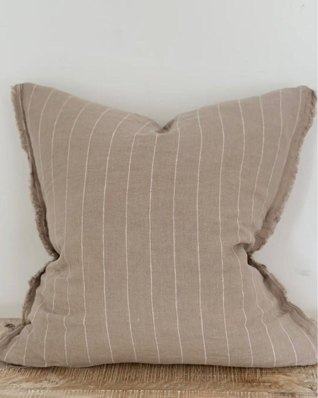 Esmee Beige Narrow Stripe Cushion Cover