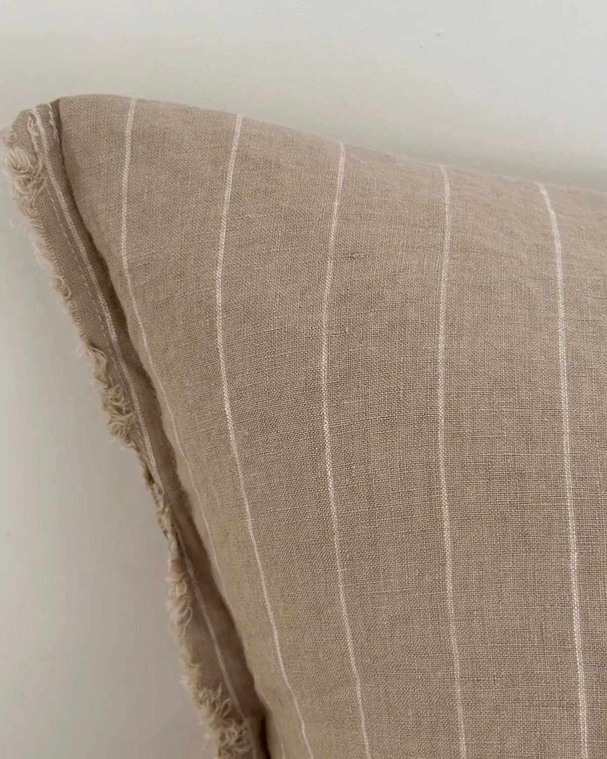 Esmee Beige Narrow Stripe Cushion Cover