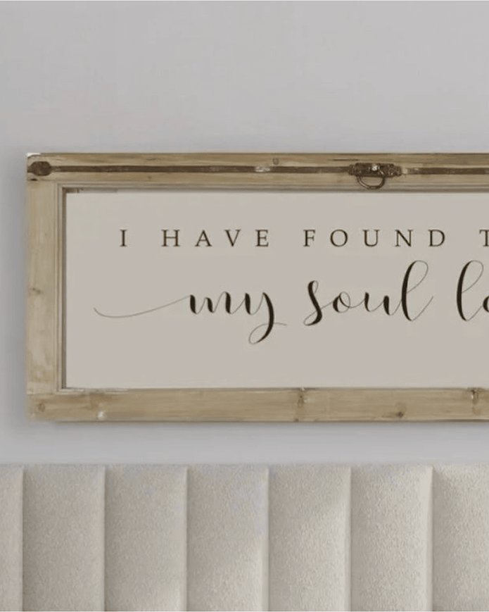 Extra Large Antique Wood Dutch Shutter Framed Canvas Wall Art - I Have Found the One - PRE ORDER UP TO SIX WEEK DELIVERY TIME