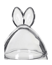 Extra Large Glass Lidded Bonbon Jar With Bunny Rabbit Ears