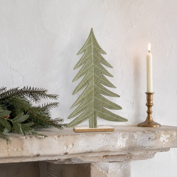 Sage Green Tall Felt Christmas Tree