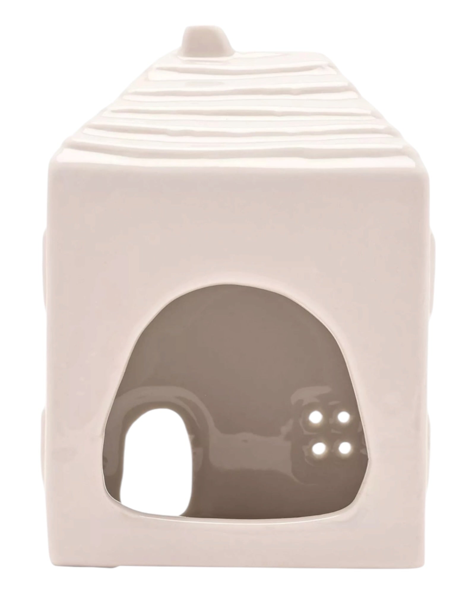 Ceramic House Tea Light Holder - Beige Moments Family