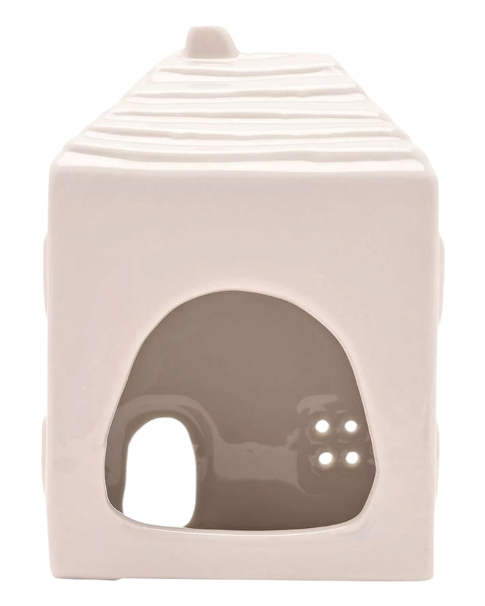 Ceramic House Tea Light Holder - Beige Moments Family
