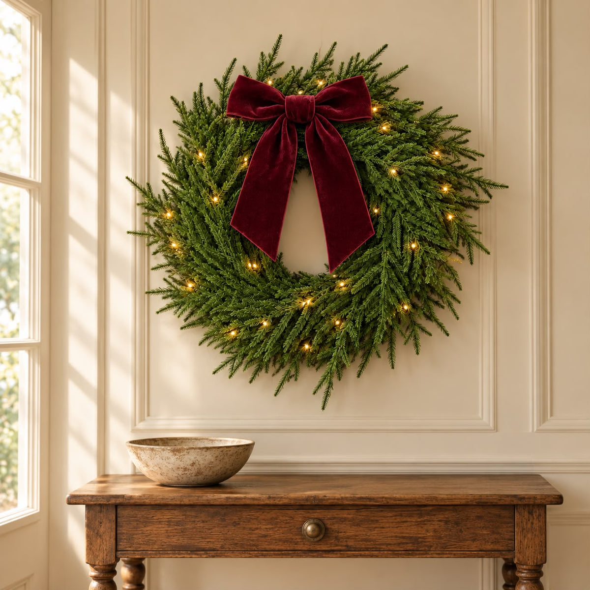 Artificial Luxury Green Norfolk Wreath
