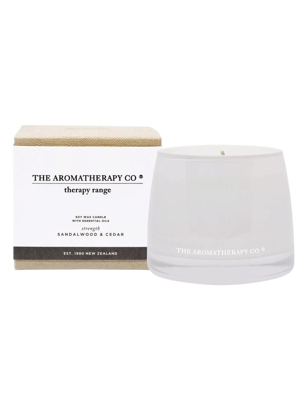 The Aromatherapy Candle Company - Strength, Sandlewood & Cedar