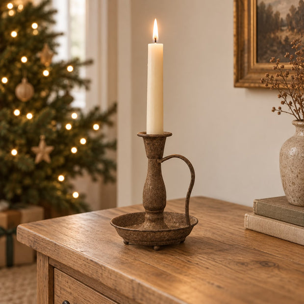 Brass Rustic Dinner Candle Holder