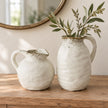 Natural Cream Speckled Ceramic Jug Vase