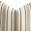 Olive Green Stitch Stripe Cushion Cover