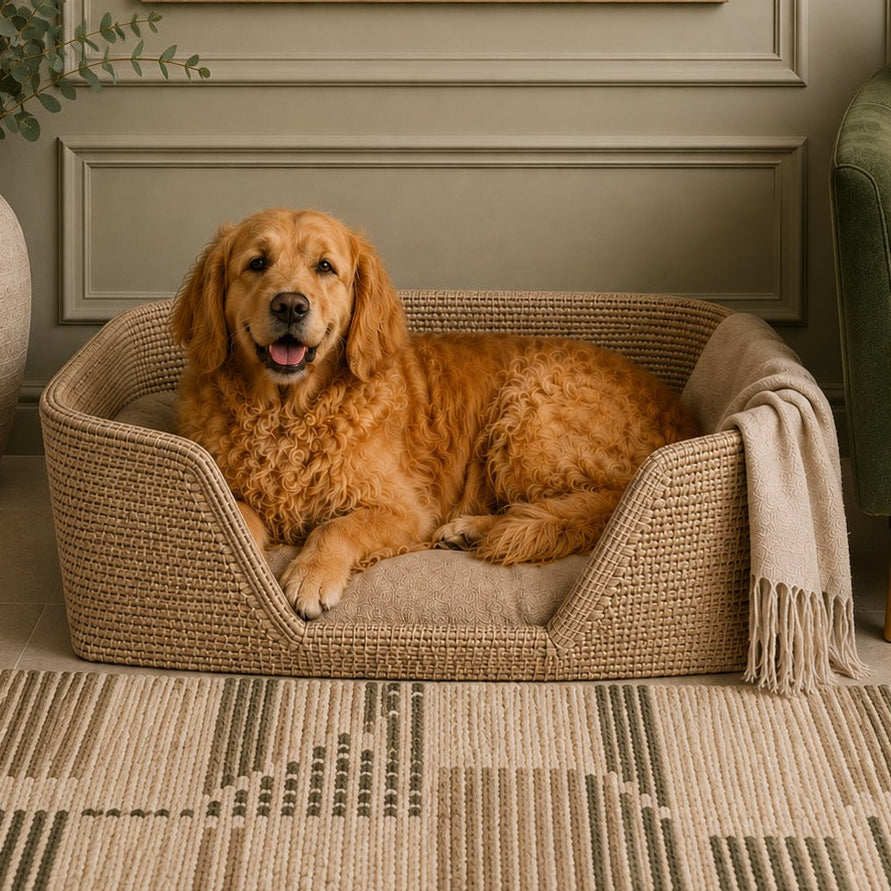 Rattan Rectangular Dog Bed