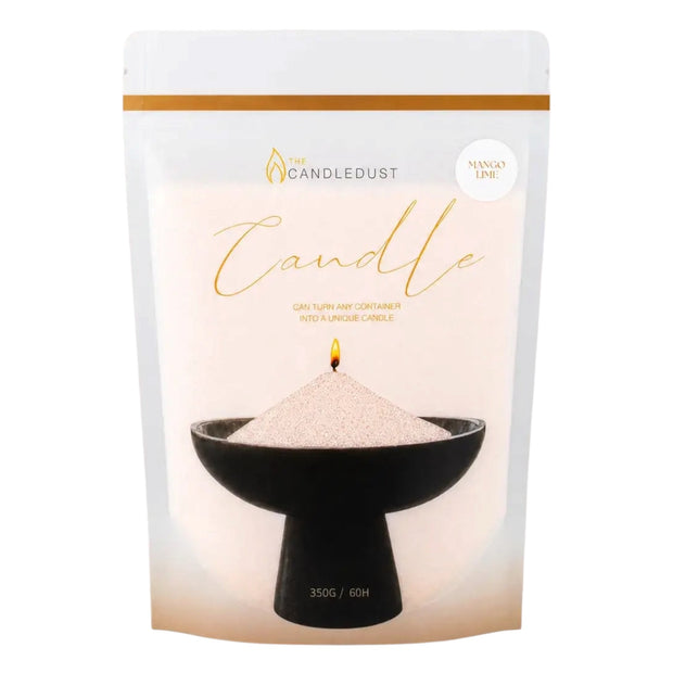 Nude Scented Candle Sand Kit – Mango And Lime, front view of the Mango and Lime candle-sand pouch