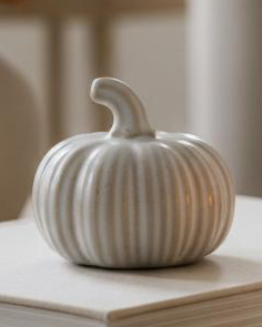 Reactive Glazed Pumpkin Ornament