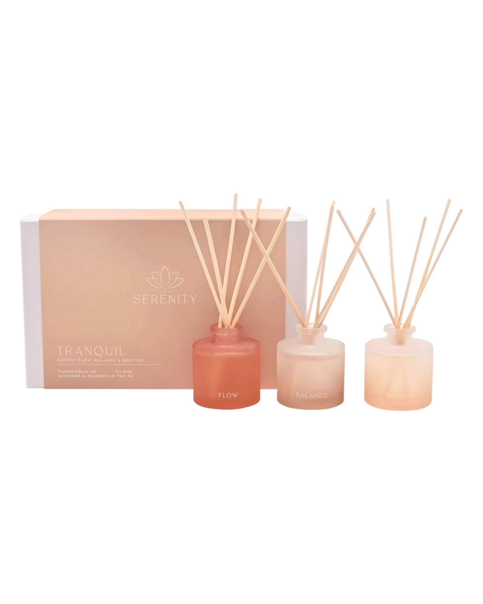 Serenity Tranquil Set of 3 Diffusers - Flow Balance & Breathe