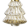 Gold Glitter Filled Glass Hanging Christmas Tree