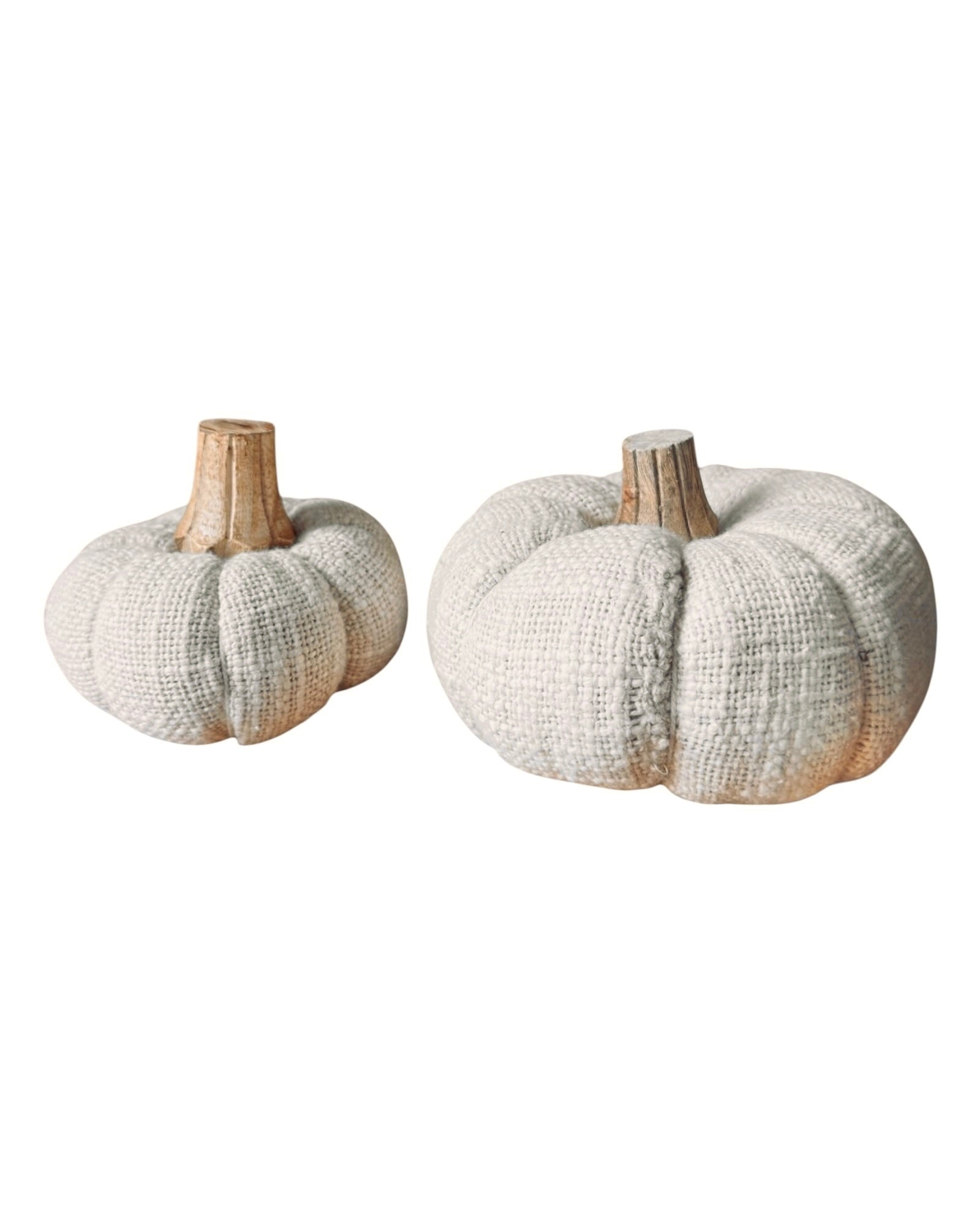 Cream Fabric Pumpkin Decor