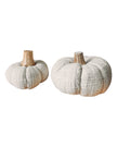 Cream Fabric Pumpkin Decor