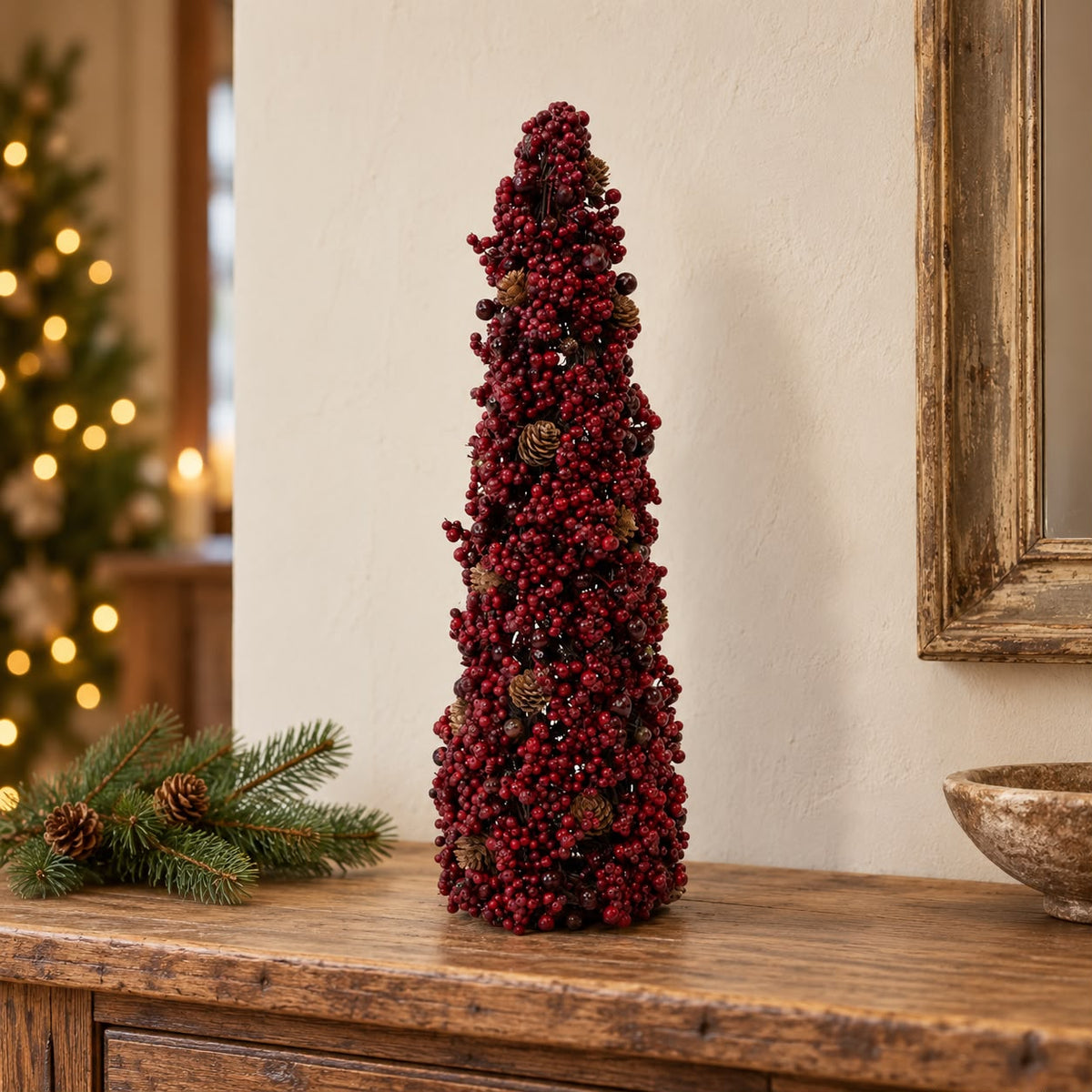 Luxury Burgundy Berry Tall Tree