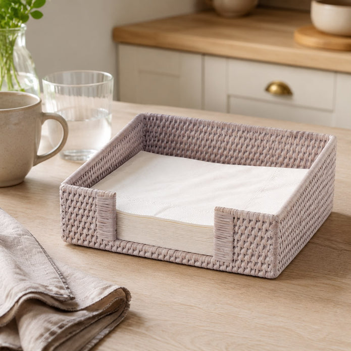 Rattan Square Napkin Holder