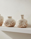 Small White Jug Vase With Autumnal Floral Pattern