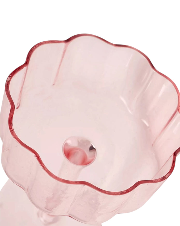 Blush Pink Scalloped Cocktail Glasses - Set Of Two