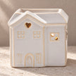 Small White Ceramic House Wax Melt Burner — product image 3