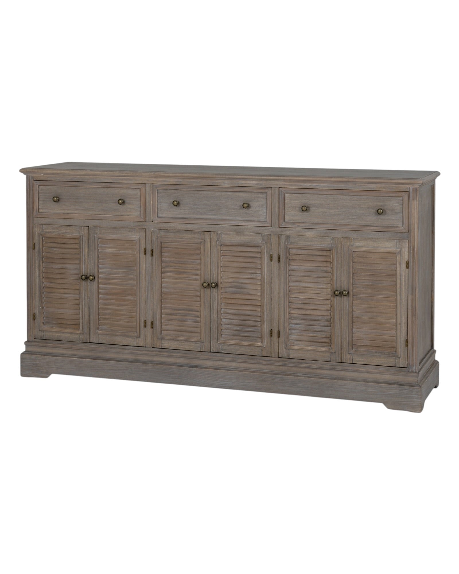 Large Delphine Collection dresser base with six doors and three drawers, in a stylish furniture design by Hill Interiors.