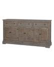 Large Delphine Collection dresser base with six doors and three drawers, in a stylish furniture design by Hill Interiors.