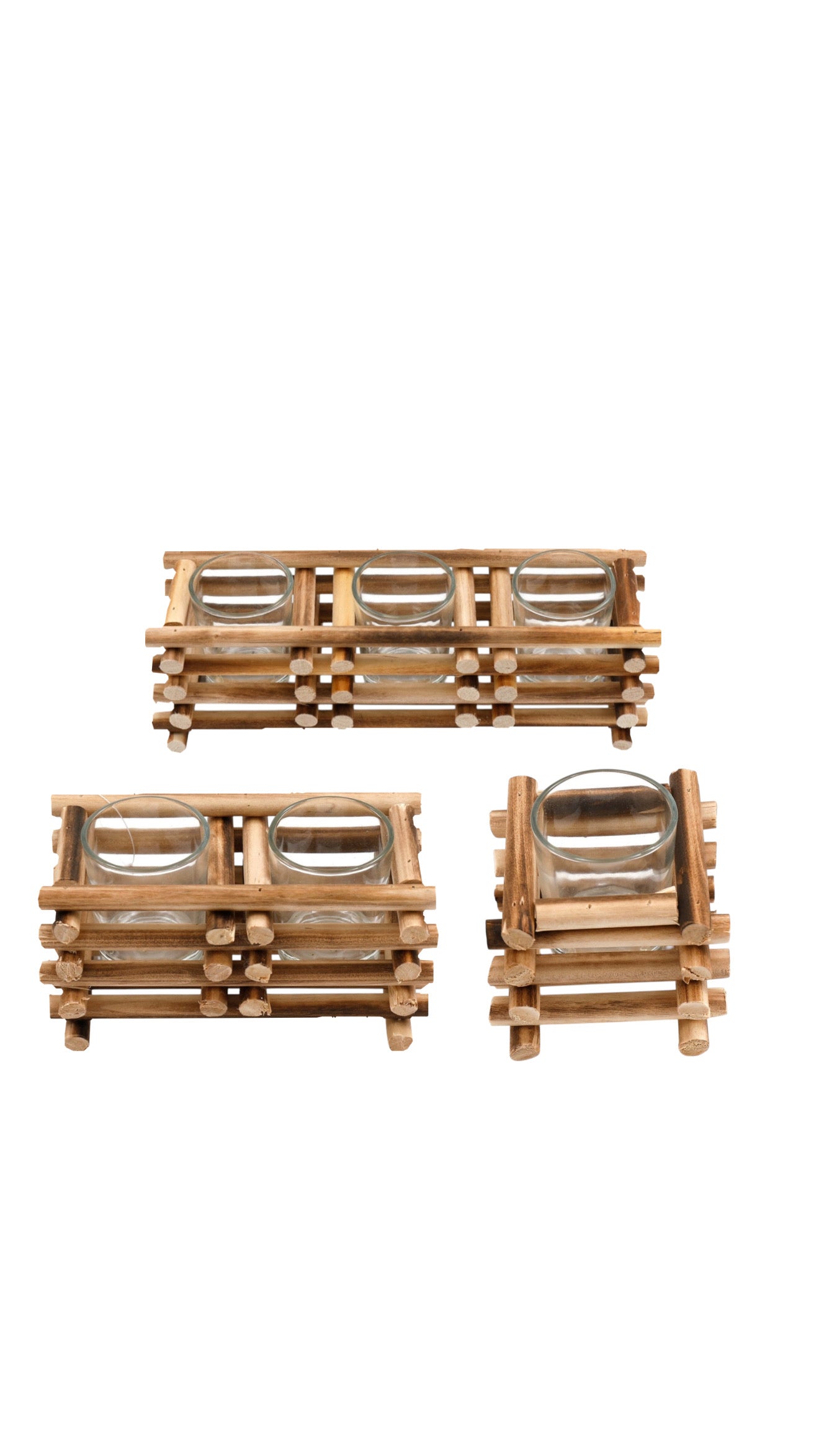 Wooden Coastal Tealight Candle Holder