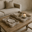 Wickham Rattan Tray Rectangle Scalloped With Handles