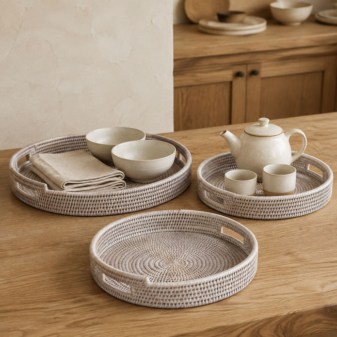 Wickham Rattan Round Tray