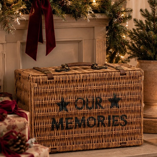 Our Memories Large Rattan Storage Basket