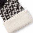 Black Cuff Herringbone Cosy Socks