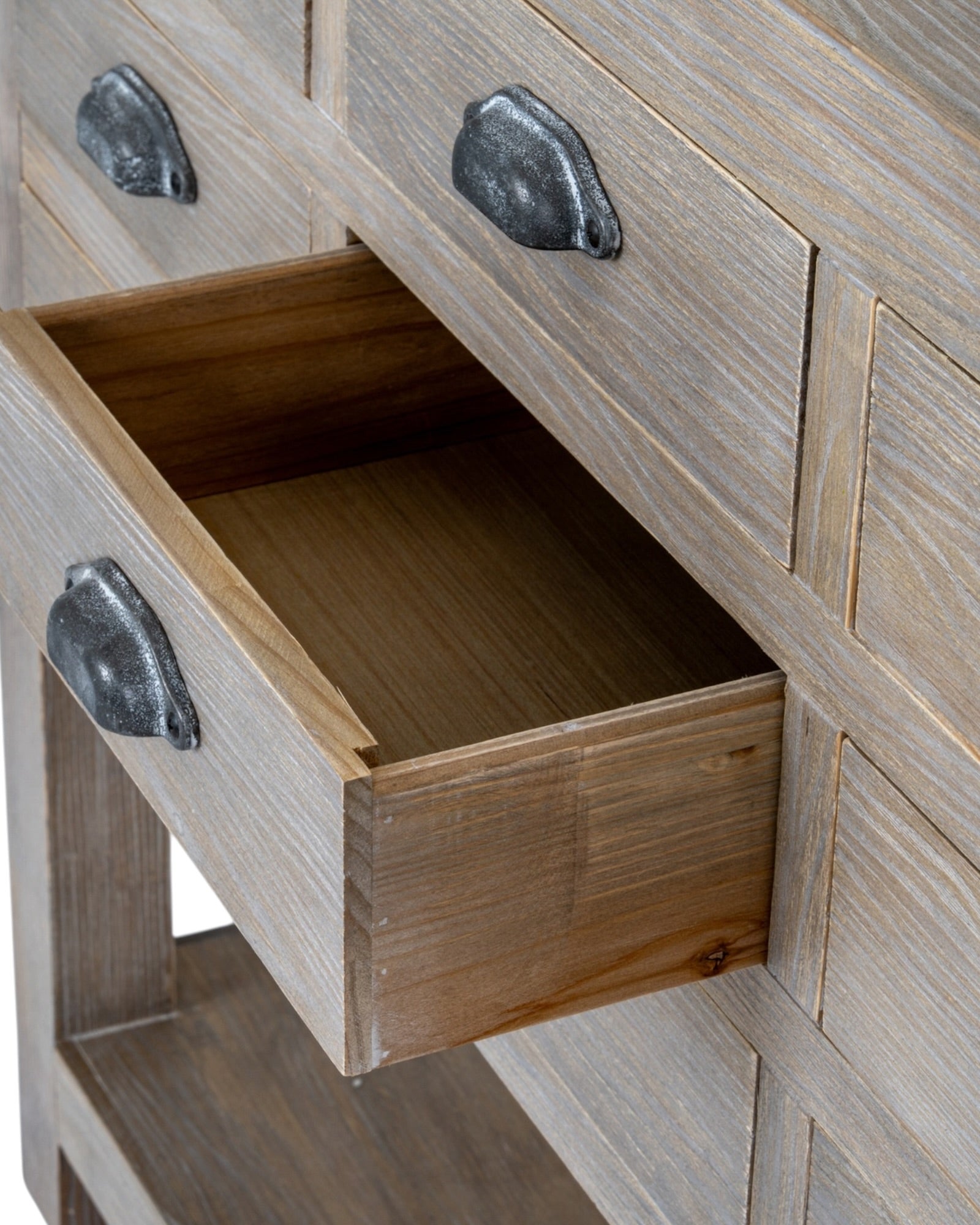 Haldon Collection 9-drawer chest with shelf by Hill Interiors, featuring a sleek wooden finish and ample storage space.