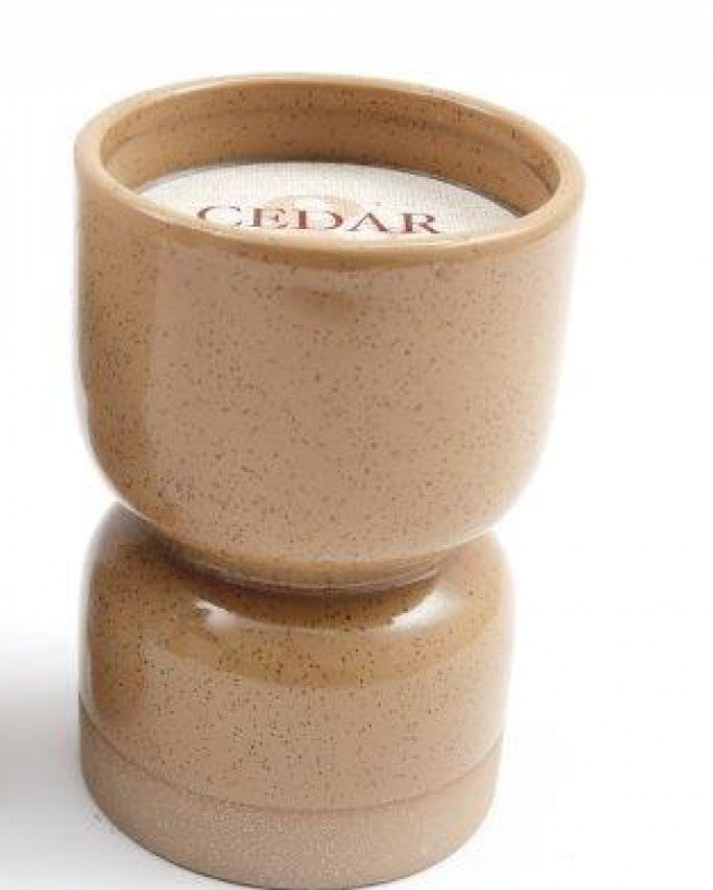 Beige Ceramic Hourglass Shape Candle