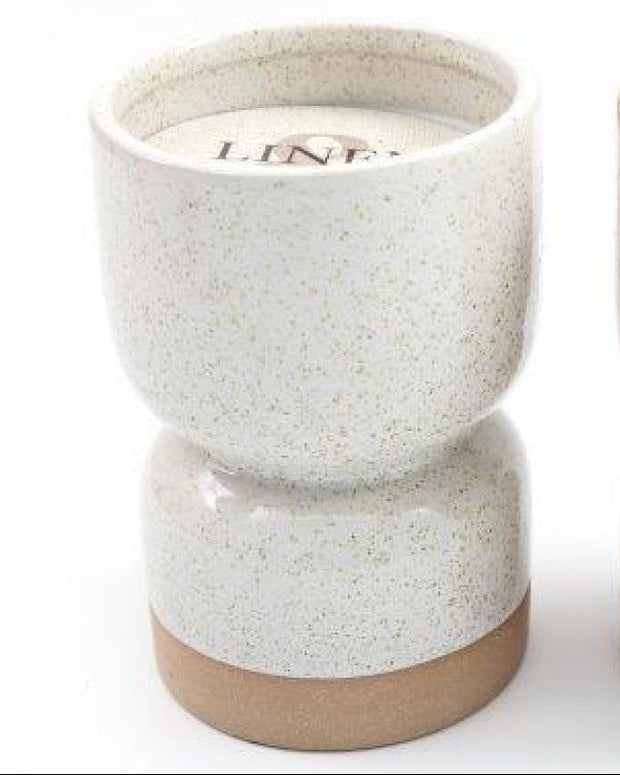 White Ceramic Hourglass Shape Candle