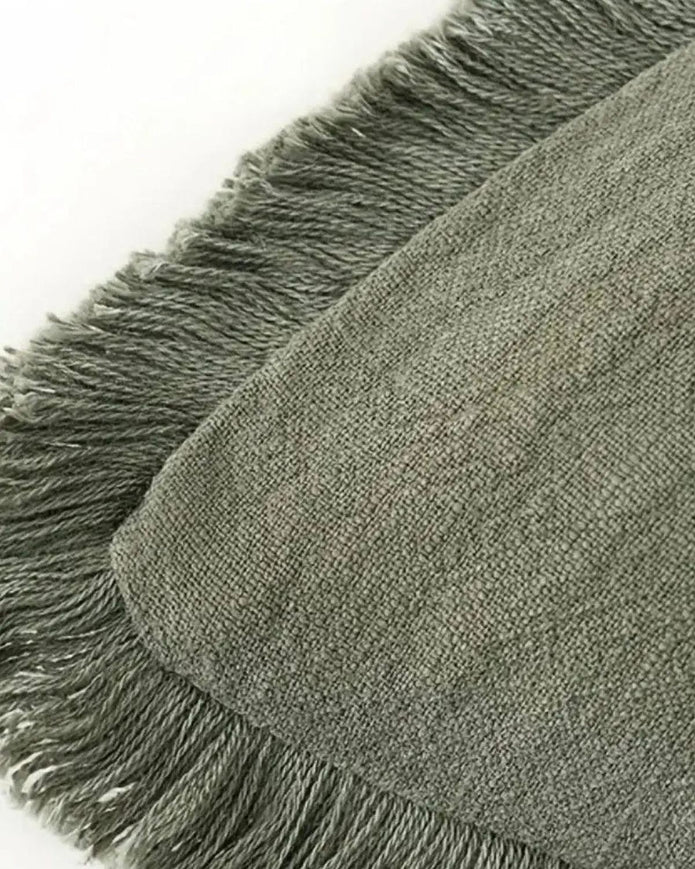 Frayed Edge Olive Green Cushion Cover - Soft FurnishingsSoft Furnishings - Lulu Loves Home
