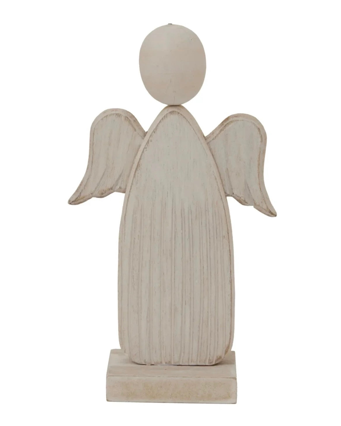 Whitewashed Rustic Wooden Angel