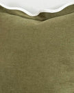 Chloe Olive Green And Cream Square Scalloped Edge Cushion Cover