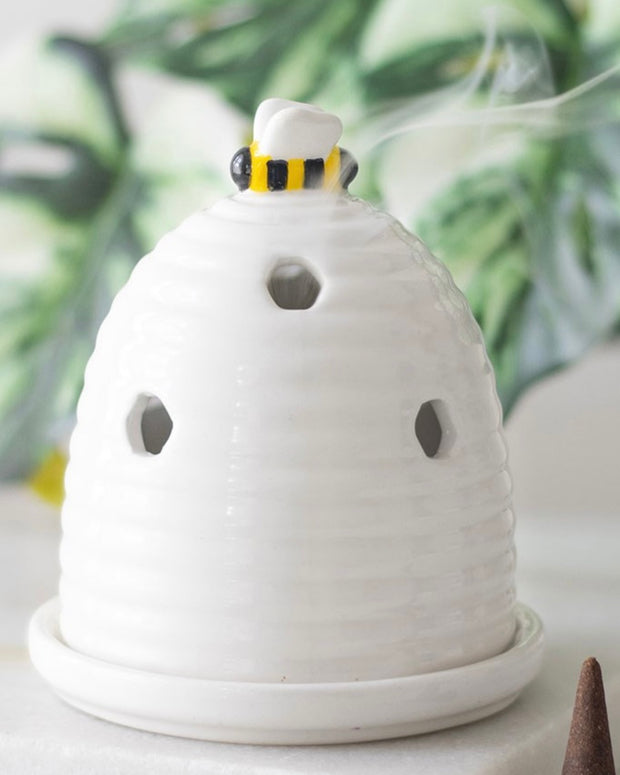White Beehive Tea-light Holder - Home Fragrance and Decor