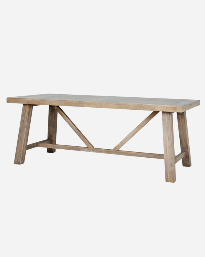 Large Haldon Collection dining table by Hill Interiors, showcasing a spacious wooden surface and sturdy legs for elegant dining space.