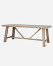 Large Haldon Collection dining table by Hill Interiors, showcasing a spacious wooden surface and sturdy legs for elegant dining space.