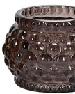Chocolate Brown Glass Bubble Candle Pot Holder