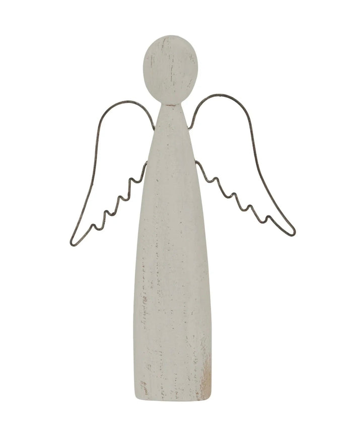 Whitewashed Rustic Standing Angel