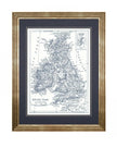 Framed map of the British Isles on a white background