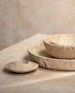 Travertine Disk Tea Light Holder