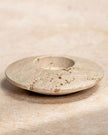 Travertine Disk Tea Light Holder