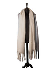 Grey & Blues Striped Chunky Winter Scarf